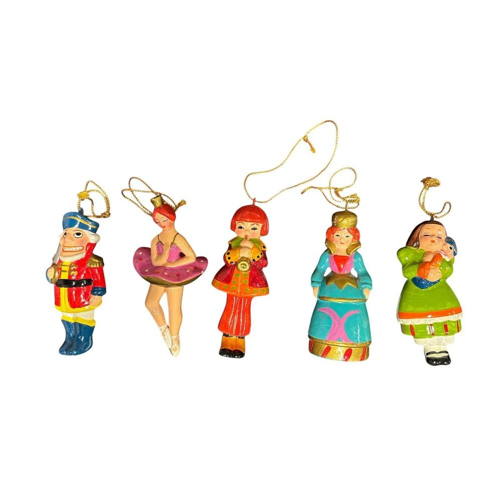 Vintage The Nutcracker Christmas Ornaments Figures 1970's by Gorham Figurines